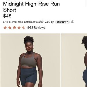 girlfriend collective midnight high rise run short